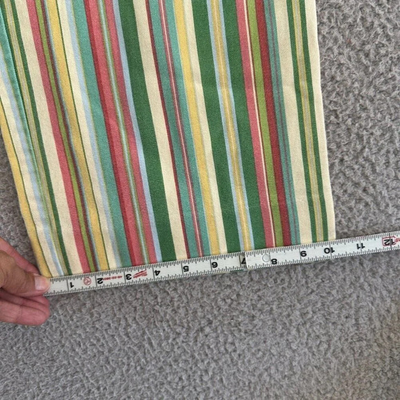 Tasha Polizzi Pants Womens Large Green Striped Wide Leg Beach Coastal Tropical - Picture 5 of 16